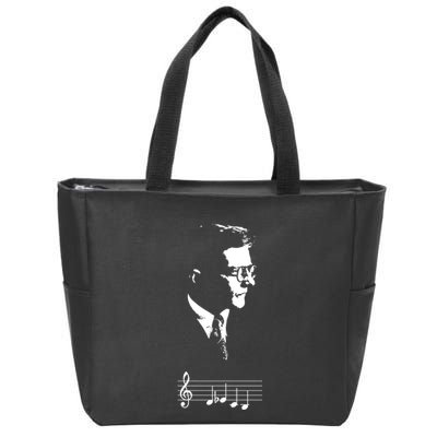 Dmitri Shostakovich Dsch Motif Musical Notes Zip Tote Bag