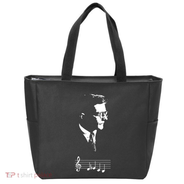 Dmitri Shostakovich Dsch Motif Musical Notes Zip Tote Bag