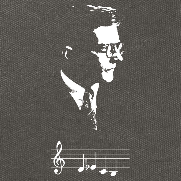 Dmitri Shostakovich Dsch Motif Musical Notes Cotton Canvas Backpack