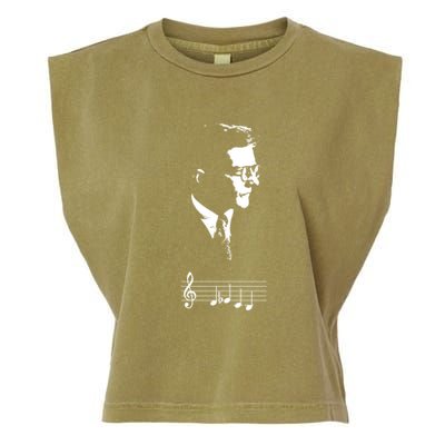 Dmitri Shostakovich Dsch Motif Musical Notes Garment-Dyed Women's Muscle Tee