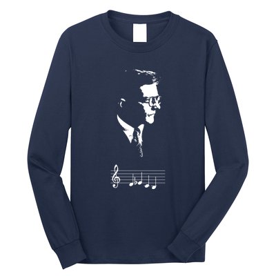 Dmitri Shostakovich Dsch Motif Musical Notes Long Sleeve Shirt