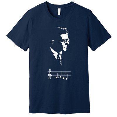 Dmitri Shostakovich Dsch Motif Musical Notes Premium T-Shirt