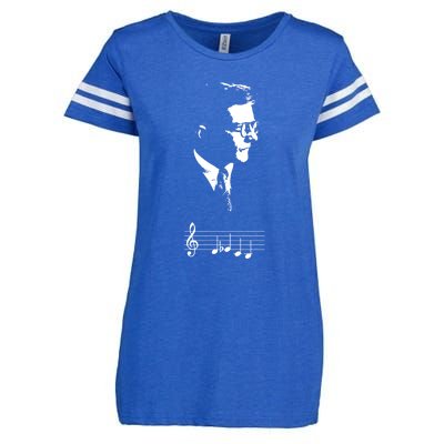 Dmitri Shostakovich Dsch Motif Musical Notes Enza Ladies Jersey Football T-Shirt