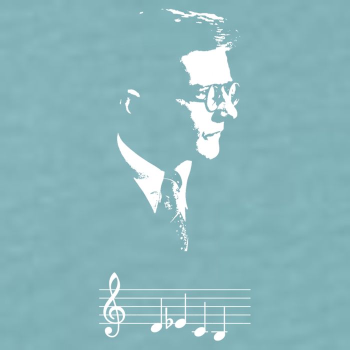 Dmitri Shostakovich Dsch Motif Musical Notes Sueded Cloud Jersey T-Shirt