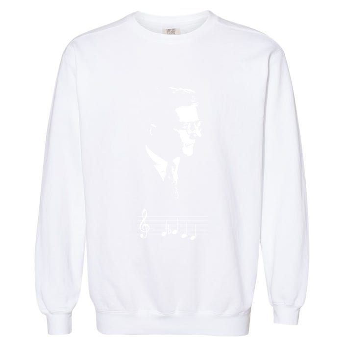 Dmitri Shostakovich Dsch Motif Musical Notes Garment-Dyed Sweatshirt