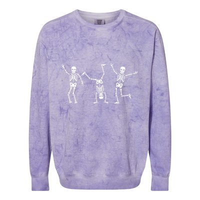 Dancing Skeleton Dance Challenge Halloween Scary Skeleton Colorblast Crewneck Sweatshirt
