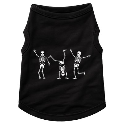 Dancing Skeleton Dance Challenge Halloween Scary Skeleton Doggie Tank