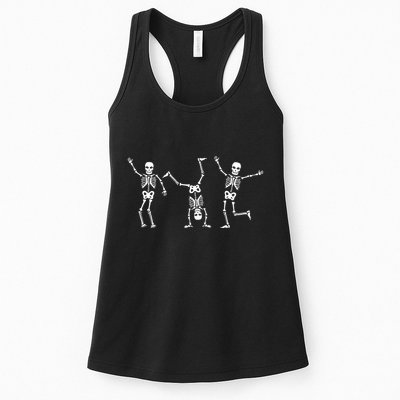 Dancing Skeleton Dance Challenge Halloween Scary Skeleton Womens Tank Top