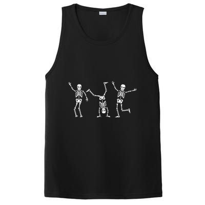 Dancing Skeleton Dance Challenge Halloween Scary Skeleton PosiCharge Competitor Tank