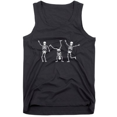Dancing Skeleton Dance Challenge Halloween Scary Skeleton Tank Top