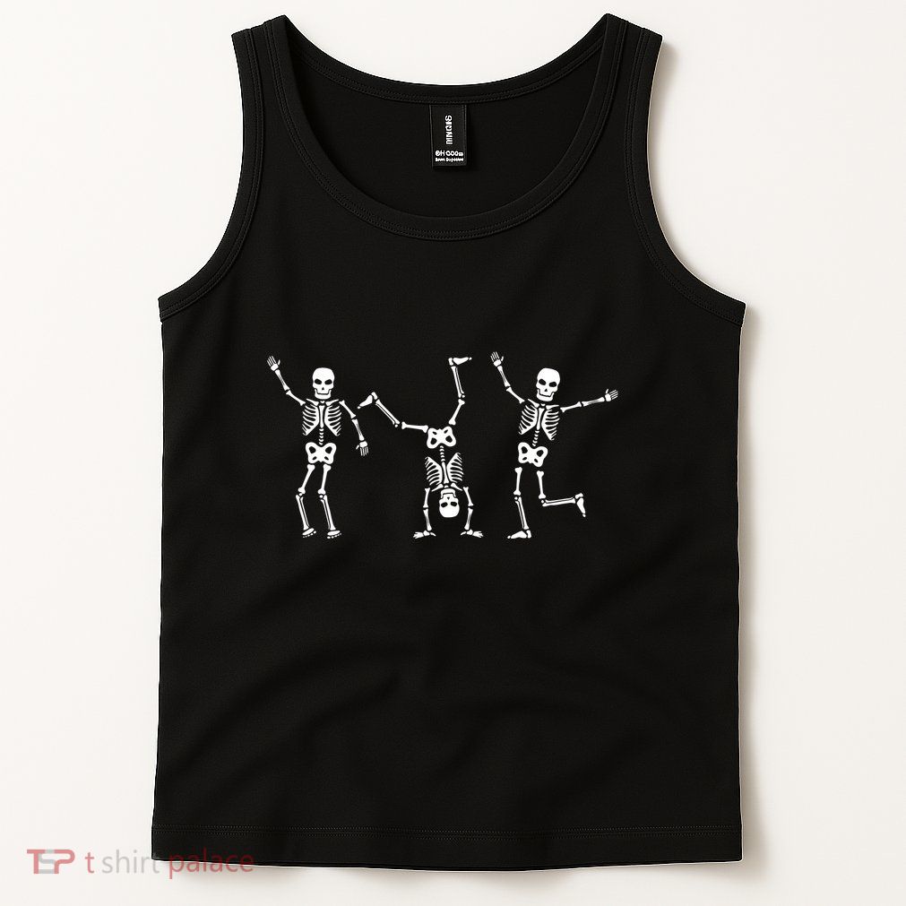 Dancing Skeleton Dance Challenge Halloween Scary Skeleton Tank Top
