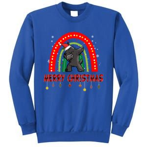 Dabbing Scottie Dog Lover Pet Santa Hat Rainbow Christmas Gift Sweatshirt