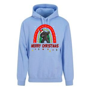 Dabbing Scottie Dog Lover Pet Santa Hat Rainbow Christmas Gift Unisex Surf Hoodie