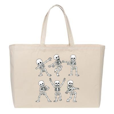 Dancing Skeletons Dance Challenge Girl Halloween Cotton Canvas Jumbo Tote