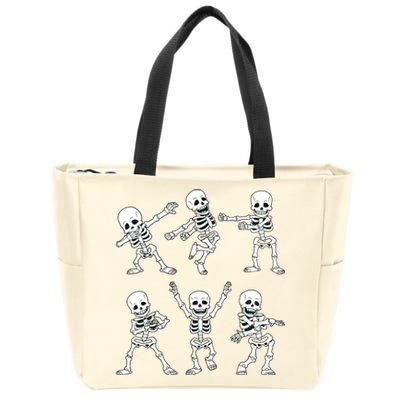 Dancing Skeletons Dance Challenge Girl Halloween Zip Tote Bag