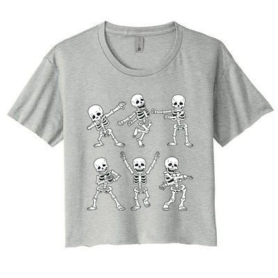 Dancing Skeletons Dance Challenge Girl Halloween Women's Crop Top Tee