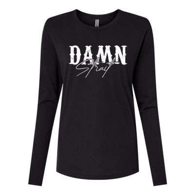 Damn S.T.R.A.I.T Womens Cotton Relaxed Long Sleeve T-Shirt