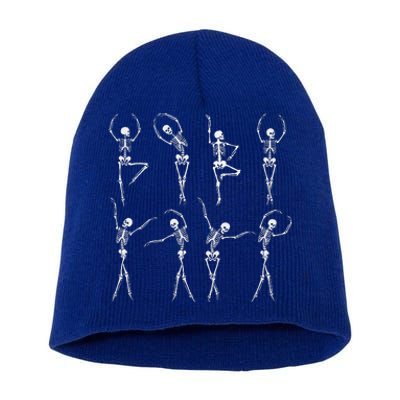 Dancing Skeleton Dance Scary Halloween Short Acrylic Beanie