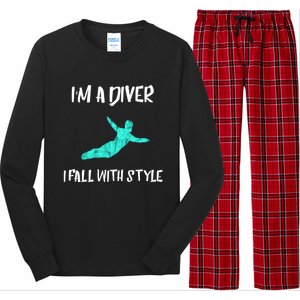 Diver Springboard Diving Platform Diving Aquatic Sport Great Gift Long Sleeve Pajama Set