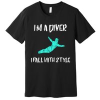 Diver Springboard Diving Platform Diving Aquatic Sport Great Gift Premium T-Shirt