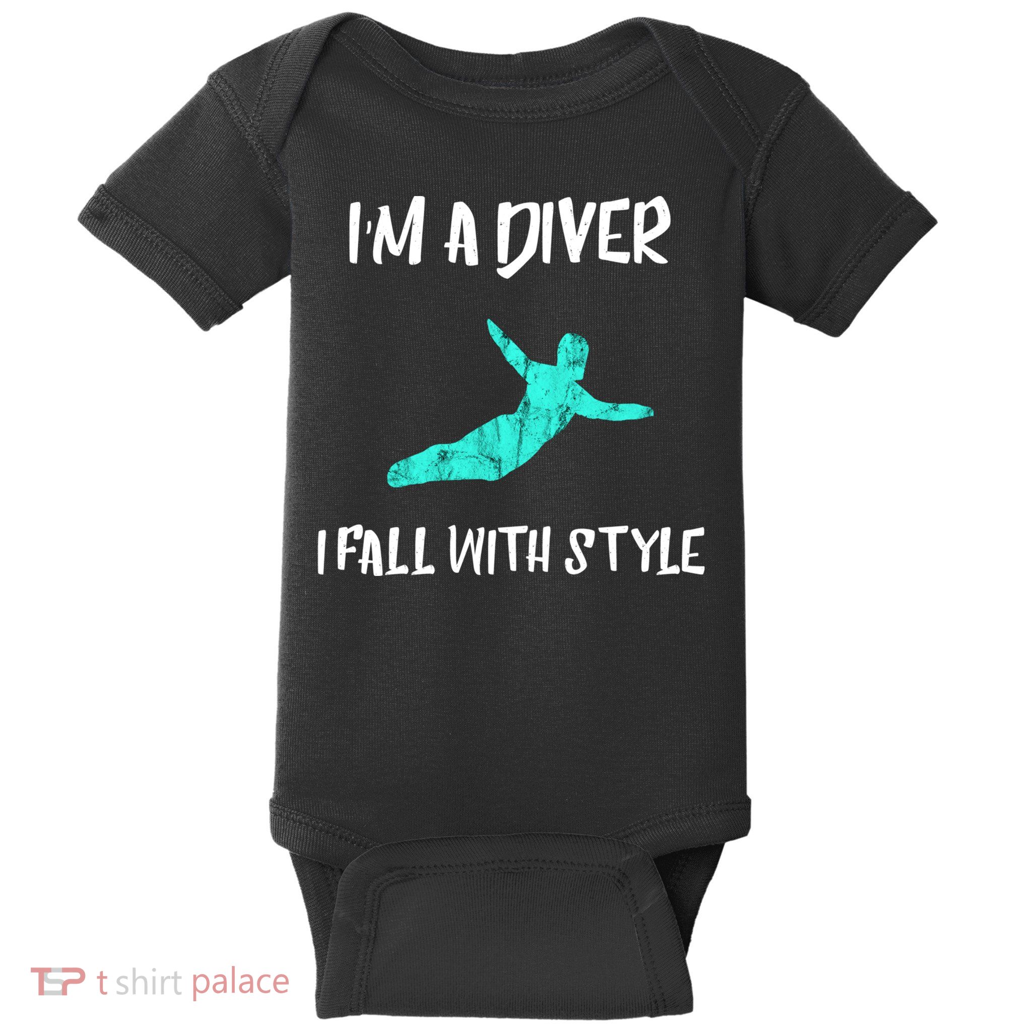 Diver Springboard Diving Platform Diving Aquatic Sport Great Gift Baby Bodysuit