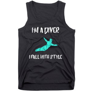 Diver Springboard Diving Platform Diving Aquatic Sport Great Gift Tank Top