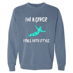 Diver Springboard Diving Platform Diving Aquatic Sport Great Gift Garment-Dyed Sweatshirt