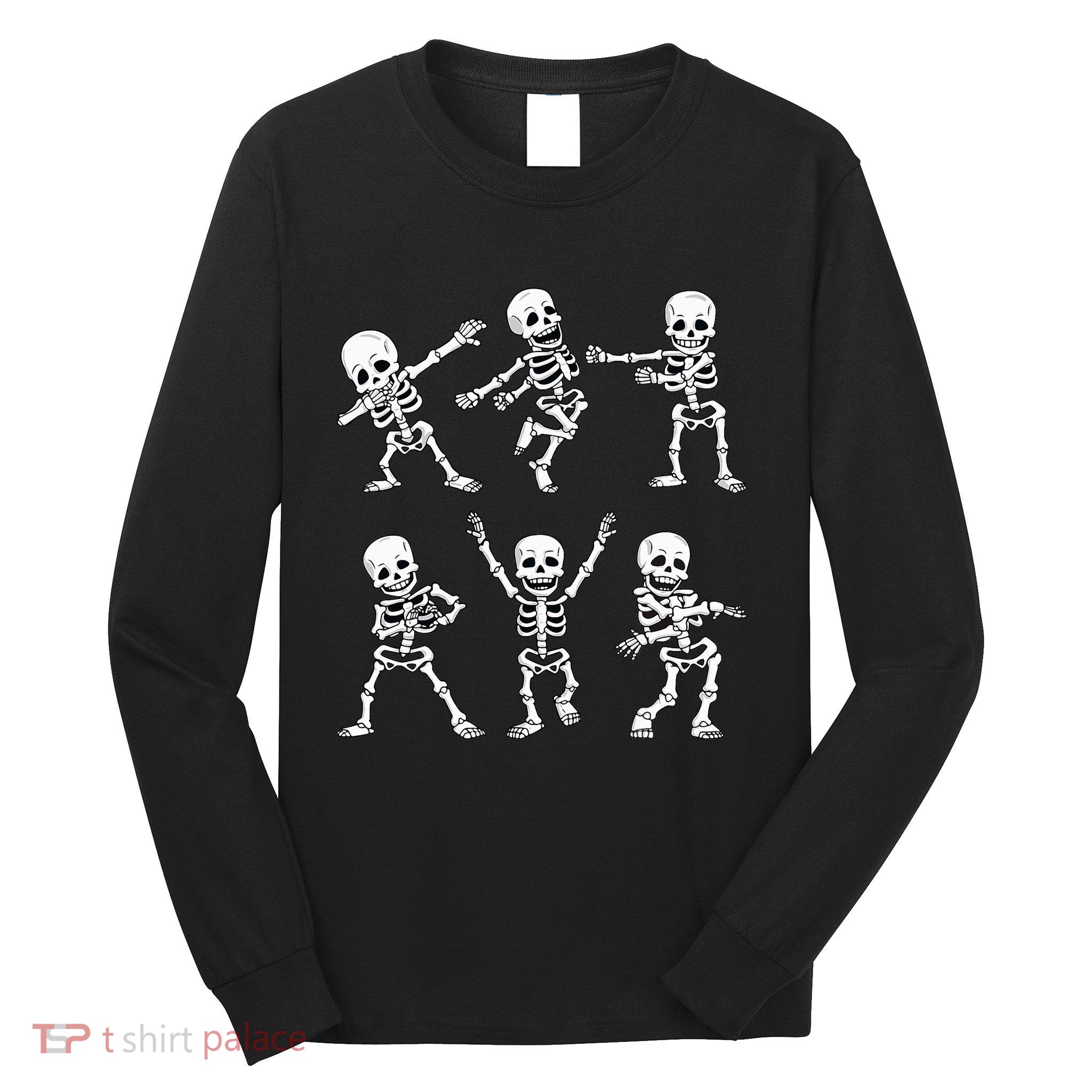 Dancing Skeletons Dance Challenge Halloween Long Sleeve Shirt