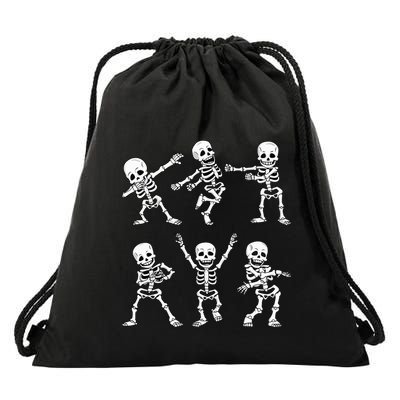 Dancing Skeletons Dance Challenge Halloween Drawstring Bag