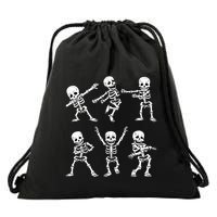 Dancing Skeletons Dance Challenge Halloween Drawstring Bag