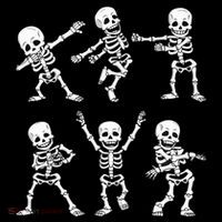 Dancing Skeletons Dance Challenge Halloween Cooling Performance Long Sleeve Crew