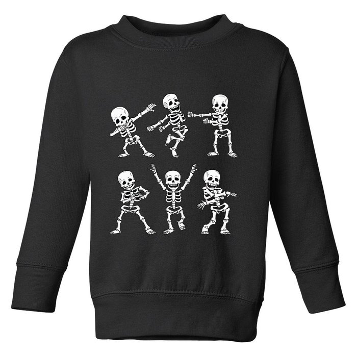 Dancing Skeletons Dance Challenge Halloween Toddler Sweatshirt