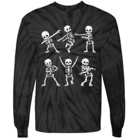 Dancing Skeletons Dance Challenge Halloween Tie-Dye Long Sleeve Shirt