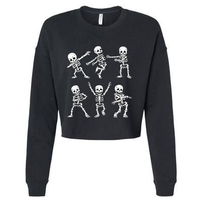 Dancing Skeletons Dance Challenge Halloween Cropped Pullover Crew