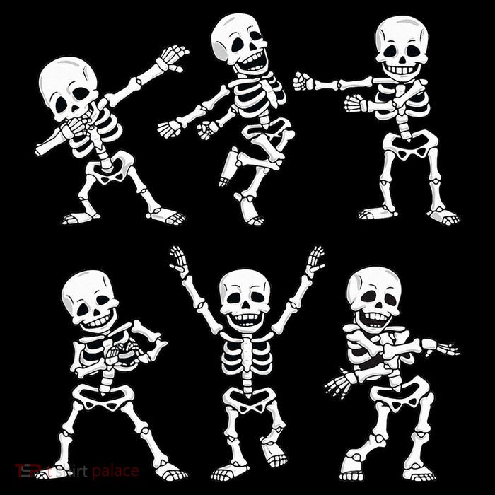 Dancing Skeletons Dance Challenge Halloween Short Acrylic Beanie