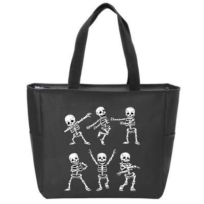 Dancing Skeletons Dance Challenge Halloween Zip Tote Bag