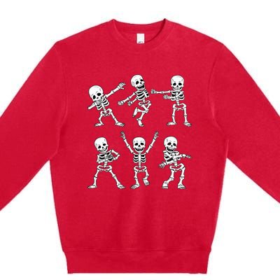 Dancing Skeletons Dance Challenge Halloween Premium Crewneck Sweatshirt