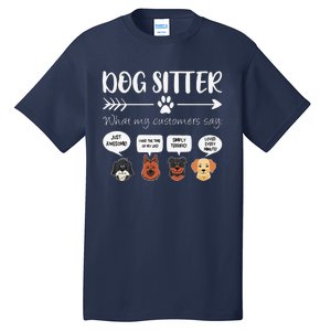 Dog Sitter Dog Sitter Gift Funny Dog Faces DogSitter Tall T-Shirt