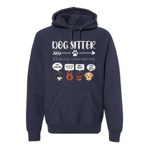 Dog Sitter Dog Sitter Gift Funny Dog Faces DogSitter Premium Hoodie