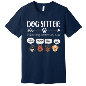 Dog Sitter Dog Sitter Gift Funny Dog Faces DogSitter Premium T-Shirt