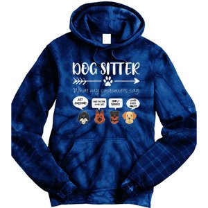 Dog Sitter Dog Sitter Gift Funny Dog Faces DogSitter Tie Dye Hoodie