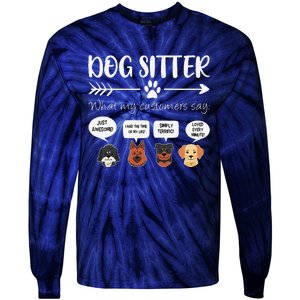 Dog Sitter Dog Sitter Gift Funny Dog Faces DogSitter Tie-Dye Long Sleeve Shirt