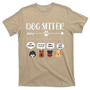 Dog Sitter Dog Sitter Gift Funny Dog Faces DogSitter T-Shirt