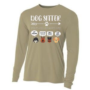 Dog Sitter Dog Sitter Gift Funny Dog Faces DogSitter Cooling Performance Long Sleeve Crew