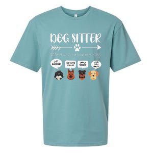 Dog Sitter Dog Sitter Gift Funny Dog Faces DogSitter Sueded Cloud Jersey T-Shirt