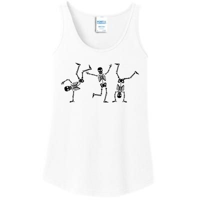 Dancing Skeletons Dance Challenge Halloween Scary Skeleton Ladies Essential Tank