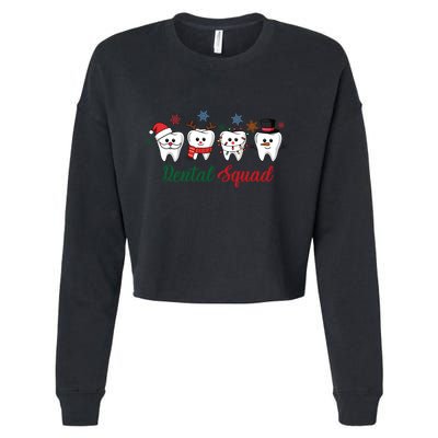 Dental Squad Dentist Christmas Holiday Xmas Cropped Pullover Crew