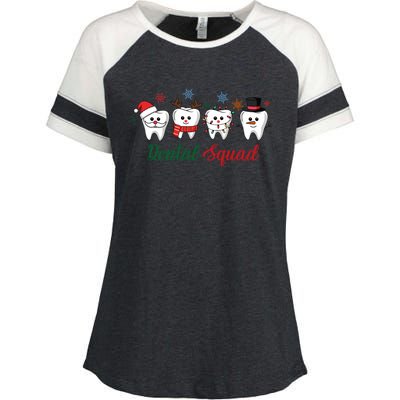 Dental Squad Dentist Christmas Holiday Xmas Enza Ladies Jersey Colorblock Tee