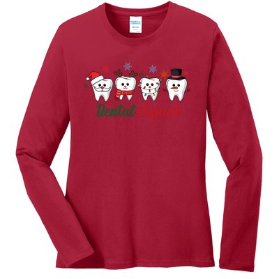 Dental Squad Dentist Christmas Holiday Xmas Ladies Long Sleeve Shirt