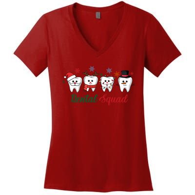 Dental Squad Dentist Christmas Holiday Xmas Women's V-Neck T-Shirt